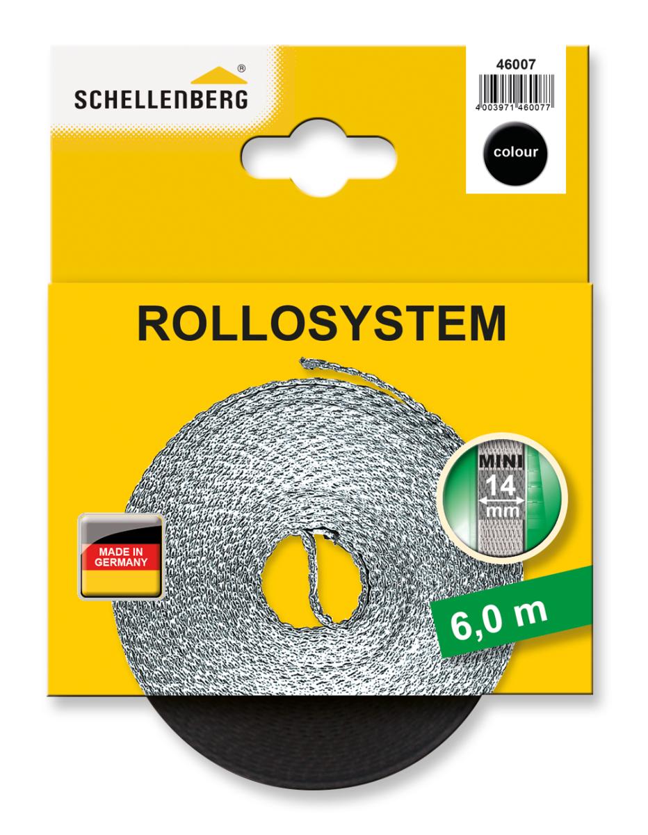 6m MADE IN GERMANY Mini Rolladengurt strapazier- und reißfest Gurtband für Rolladen und Jalousie Rollladengurt 14/15 mm in Grau stabiles Rolladenband 