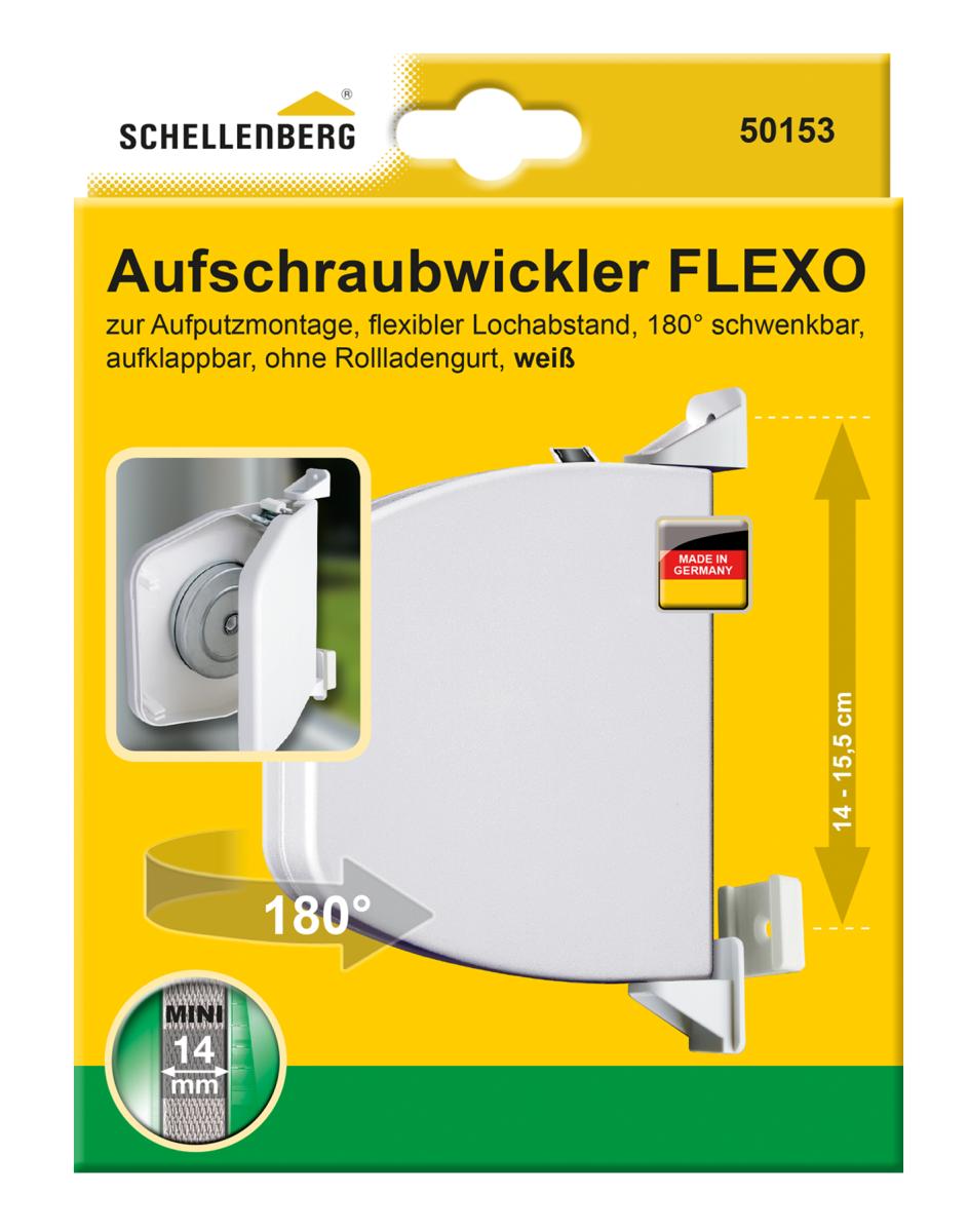 aufklappbar, Aufschraubwickler | SCHELLENBERG weiß FLEXO