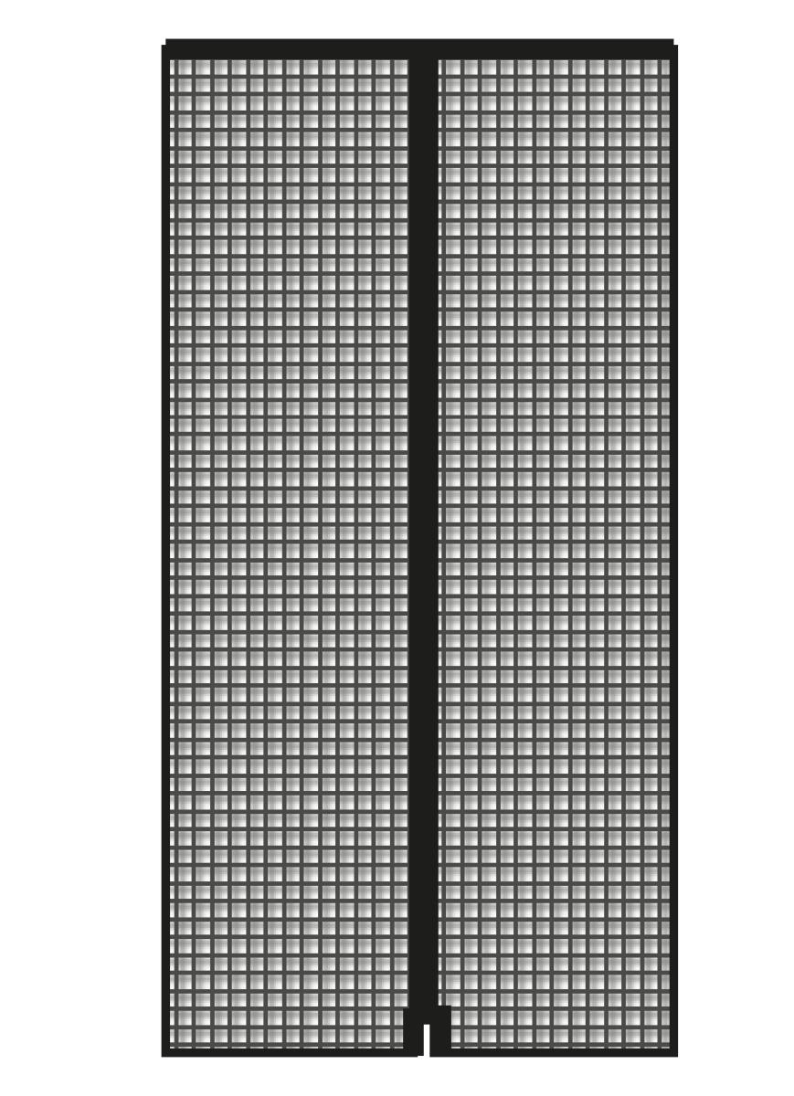 Fliegengitter Magnetvorhang, 90 x 210 cm, anthrazit