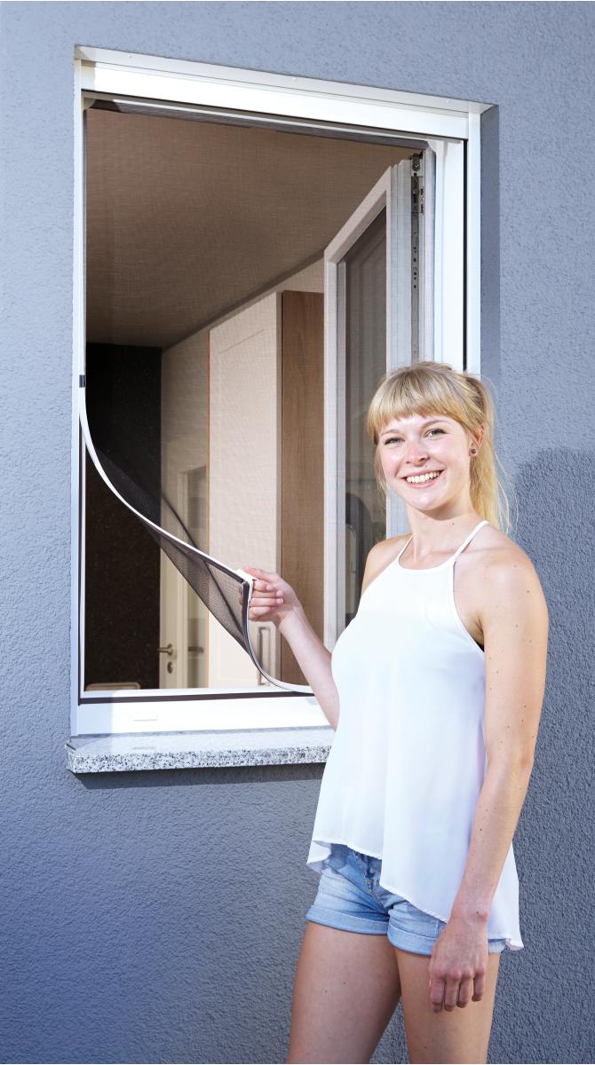 Insektenschutz-Fenster MAGNETIC, 120 x 120 cm, weiß