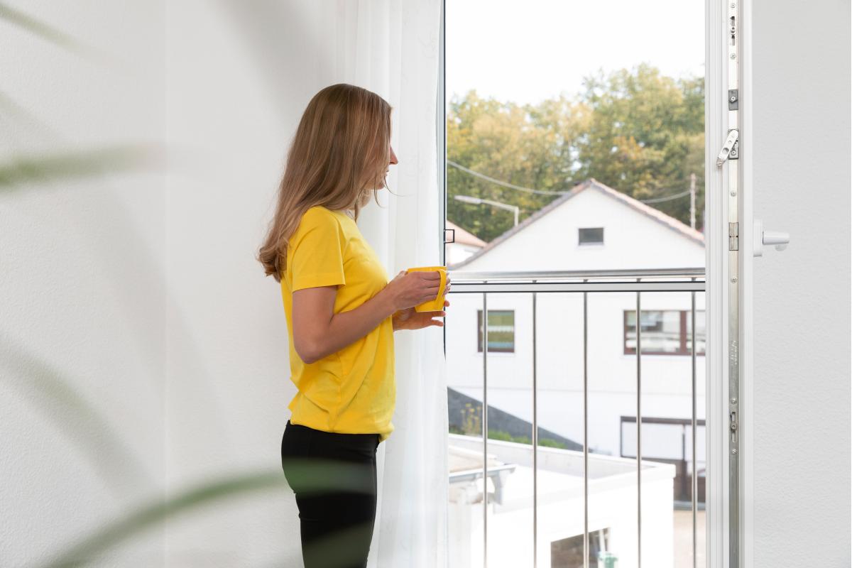 Schellenberg Insektenschutz-Fenster PREMIUM für bodentiefe Fenster, 120 x 240 cm 