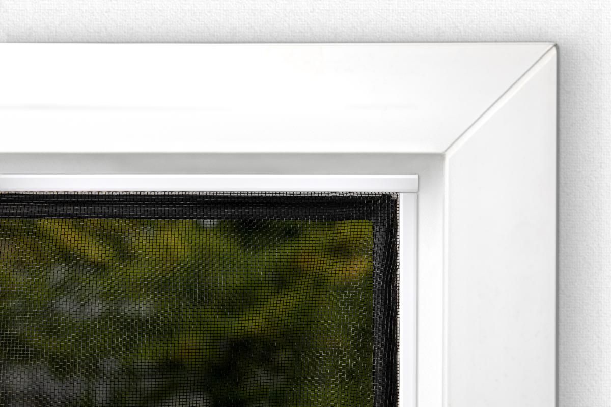 SCHELLENBERG Insektenschutz-Fensterrahmen Insektenschutz Magnetrahmen für  Fenster mit Fiberglasgewebe, (1-St), Fliegengitter Magnet, kürzbar, 100 x  120 cm, weiß, 50746, Extrem geringe Einbautiefe von 10 mm (passt hinter die  meisten Rollläden)