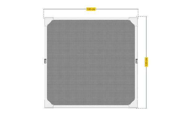cm, SCHELLENBERG MAGNETIC, 120 | x 100 weiß Insektenschutz-Fenster
